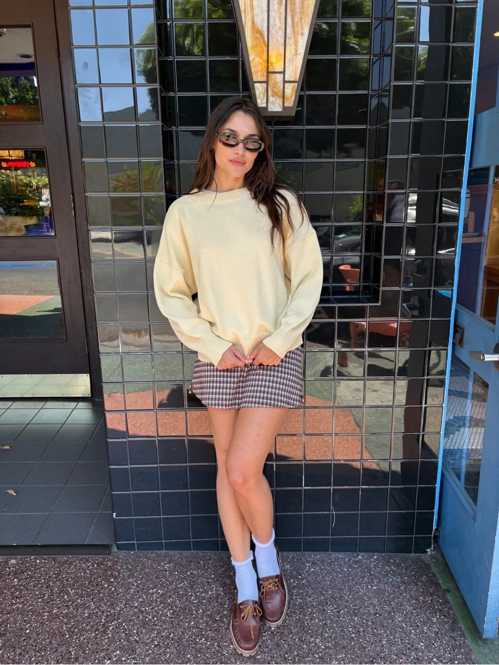 Lisa Says Gah Darcy Skort in Cocoa Plaid - Picture 2 of 5